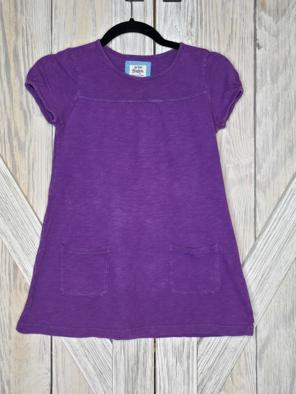 Mini Boden Purple Pocket Tunic Top 9-10Y